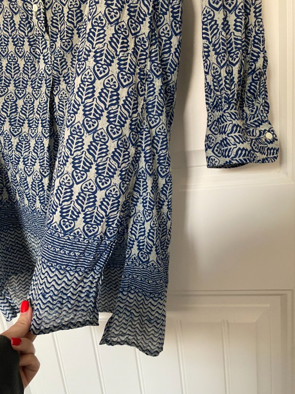 Nili Lotan | Printed Tunic Shirt Dress - Picture 3 of 11